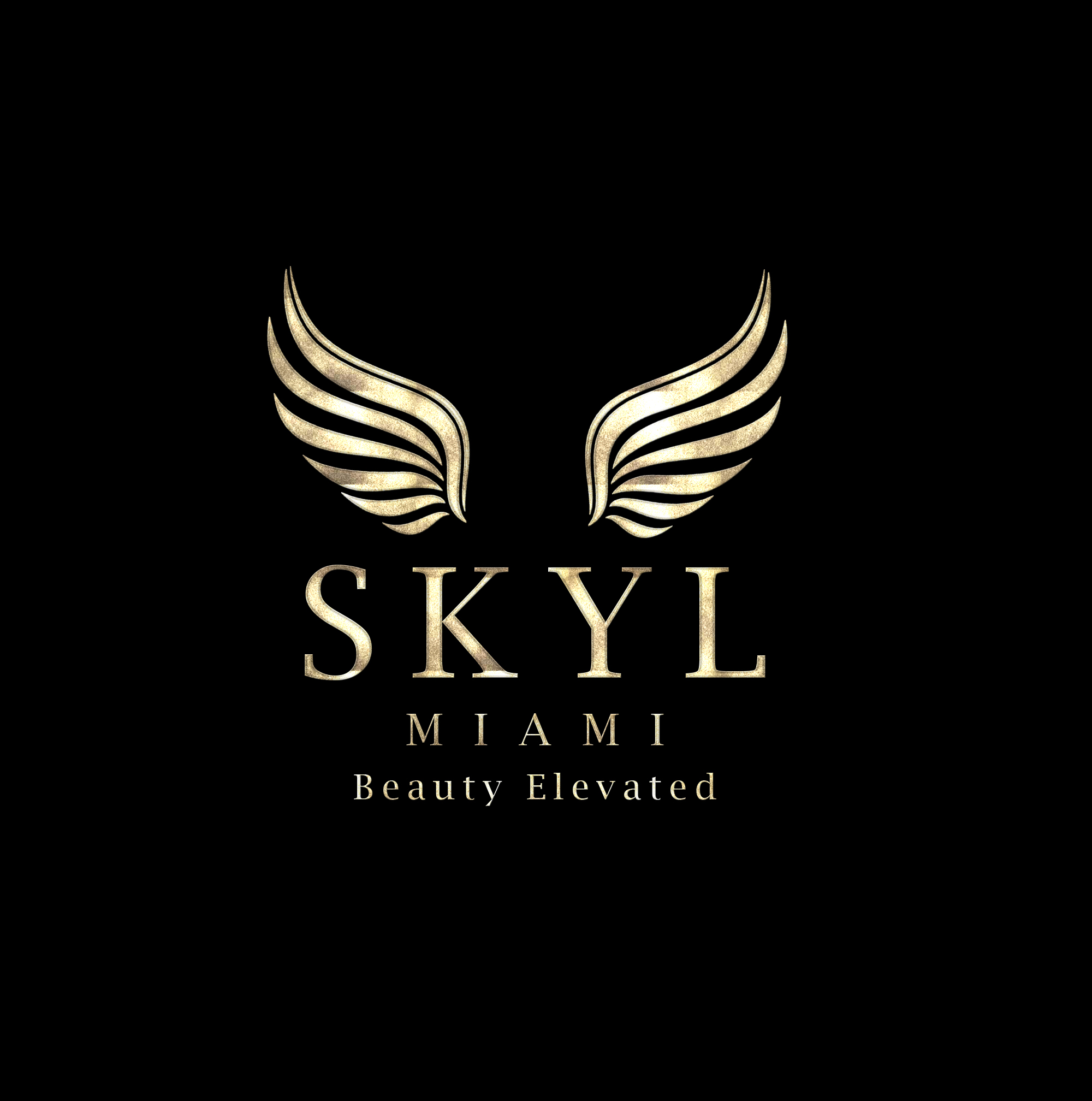 Logo dorado de SKYL Miami